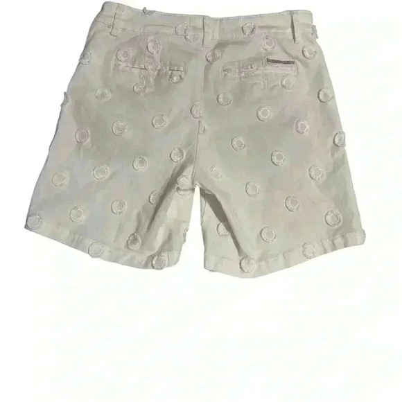Chino by Anthropologie White Mid Thigh Mid Rise Circle Polka Dot Shorts - Picture 3 of 5